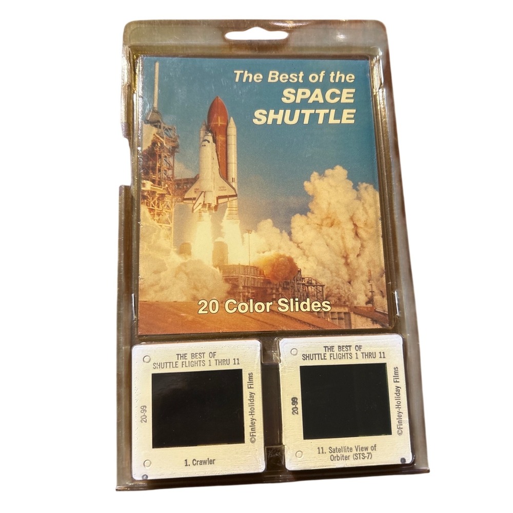 Vintage Best Space Shuttle 20 Color Slides Finley-Holiday Films NASA Unopened